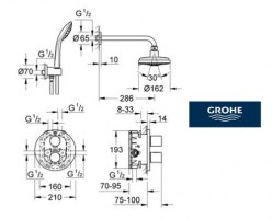 GROHE 3000 KIT DUCHA EMPOTRADO